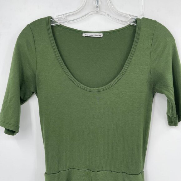 Reformation Green Pullover Maxi Dress | Made in United States - Picture 4 of 5